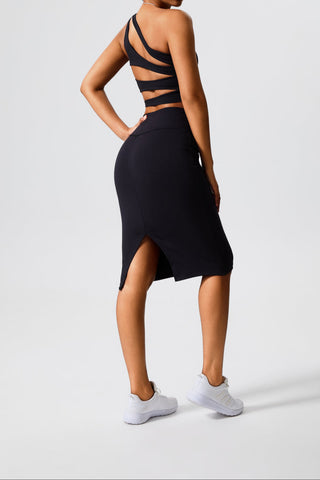 XO Midi Back Slit Skirt