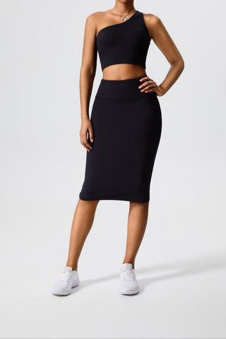 XO Midi Back Slit Skirt