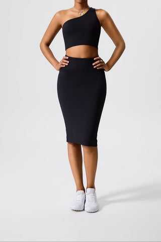 XO Midi Back Slit Skirt