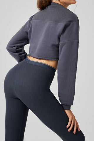 XO Panel Cropped Sweatshirt