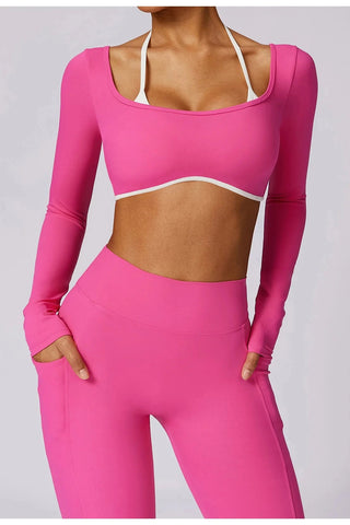Seamless Square Neck Long Sleeve
