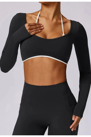 Seamless Square Neck Long Sleeve