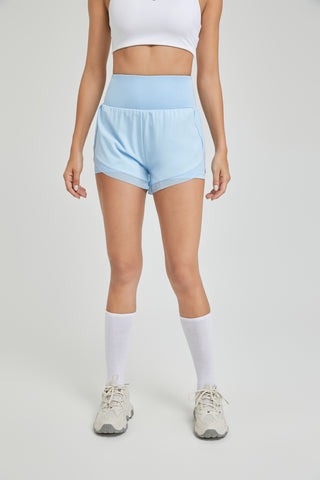 XO Overlap Mesh Sport Shorts