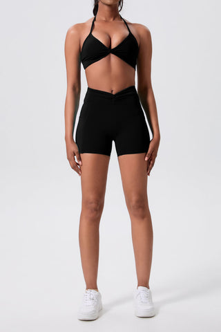 XO Halterneck Sports Bra & Hip Lift Shorts Set