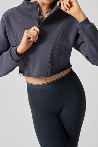 XO Panel Cropped Sweatshirt